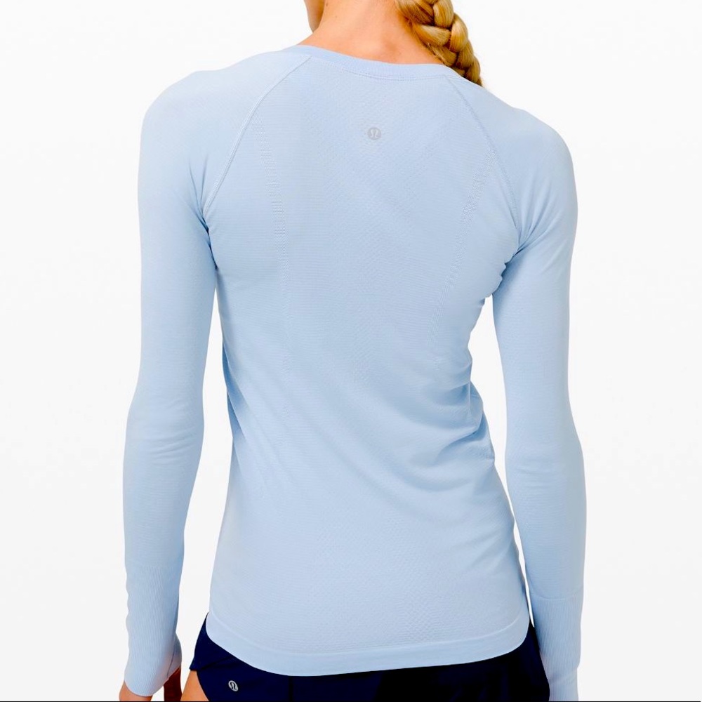 lululemon athletica Light Blue Long Sleeve Tee